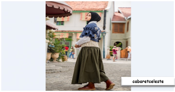 Rok Span Hijab Polos dengan Atasan Oversized
